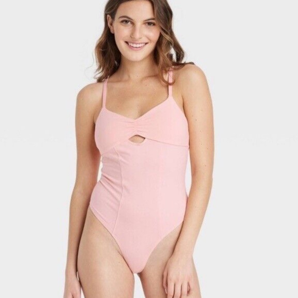 NWT Womens Colsie Pink Sleeveless Thong Bodysuit